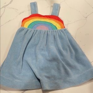 Little Bird toweling rainbow dress